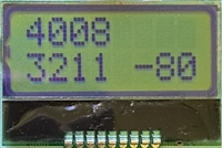 乾いた土での計測値のLCD画像
