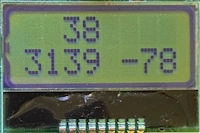 湿った土での計測値のLCD画像