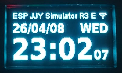 JJY-SIM R3の時計表示